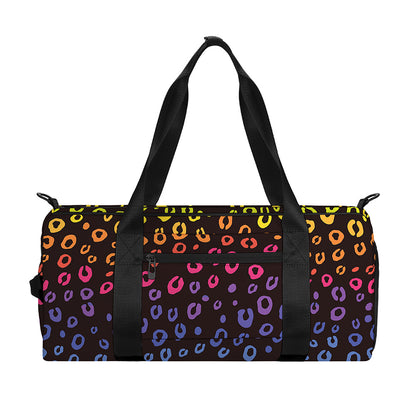 Rainbow Leopard Pattern Print Gym Bag