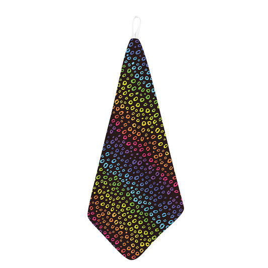 Rainbow Leopard Pattern Print Hand Towel