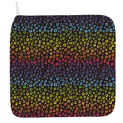 Rainbow Leopard Pattern Print Hand Towel
