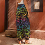 Rainbow Leopard Pattern Print Harem Pants