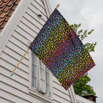 Rainbow Leopard Pattern Print House Flag