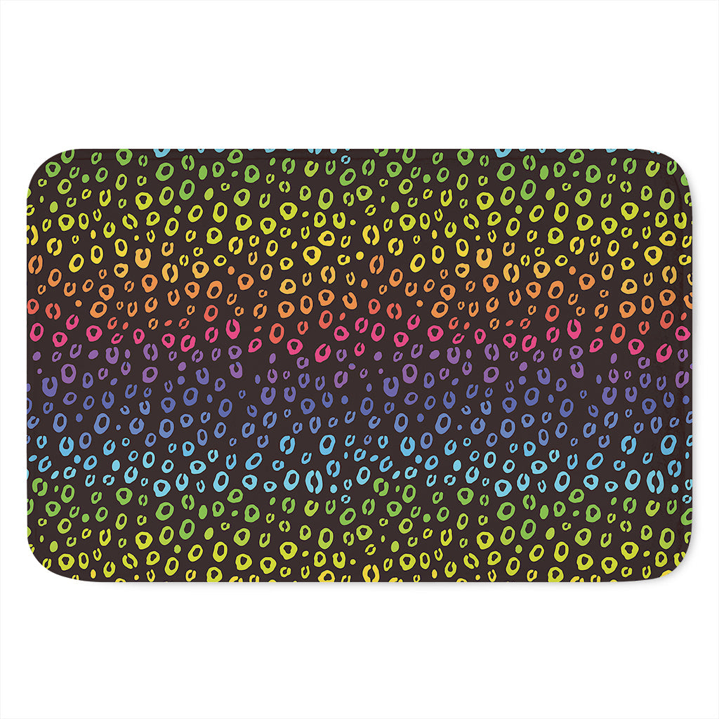Rainbow Leopard Pattern Print Indoor Door Mat