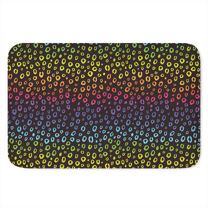 Rainbow Leopard Pattern Print Indoor Door Mat