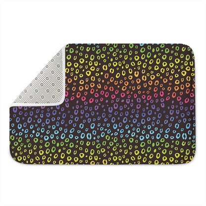 Rainbow Leopard Pattern Print Indoor Door Mat