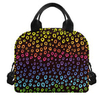 Rainbow Leopard Pattern Print Insulated Lunch Bag