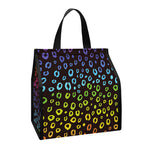 Rainbow Leopard Pattern Print Insulated Lunch Tote