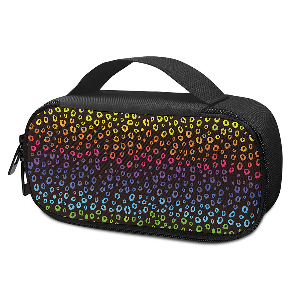 Rainbow Leopard Pattern Print Insulin Cooler Travel Case