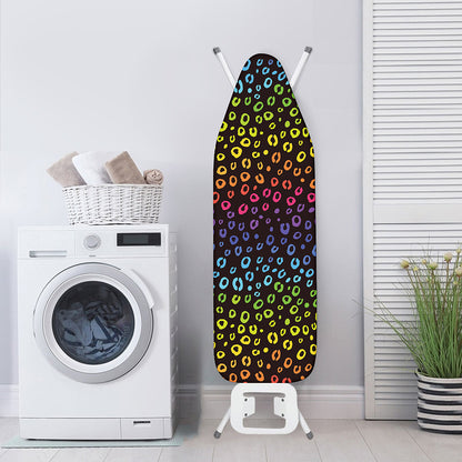 Rainbow Leopard Pattern Print Ironing Board Cover