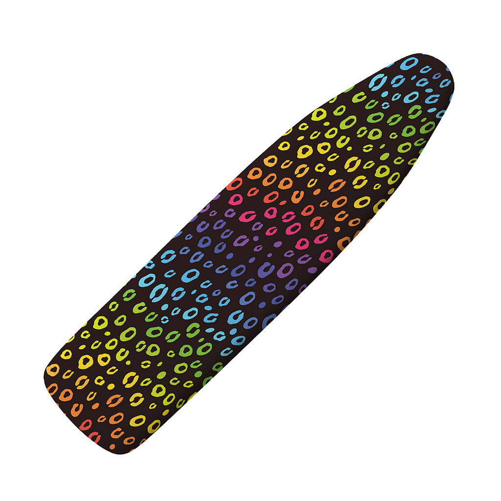 Rainbow Leopard Pattern Print Ironing Board Cover