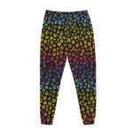 Rainbow Leopard Pattern Print Jogger Pants