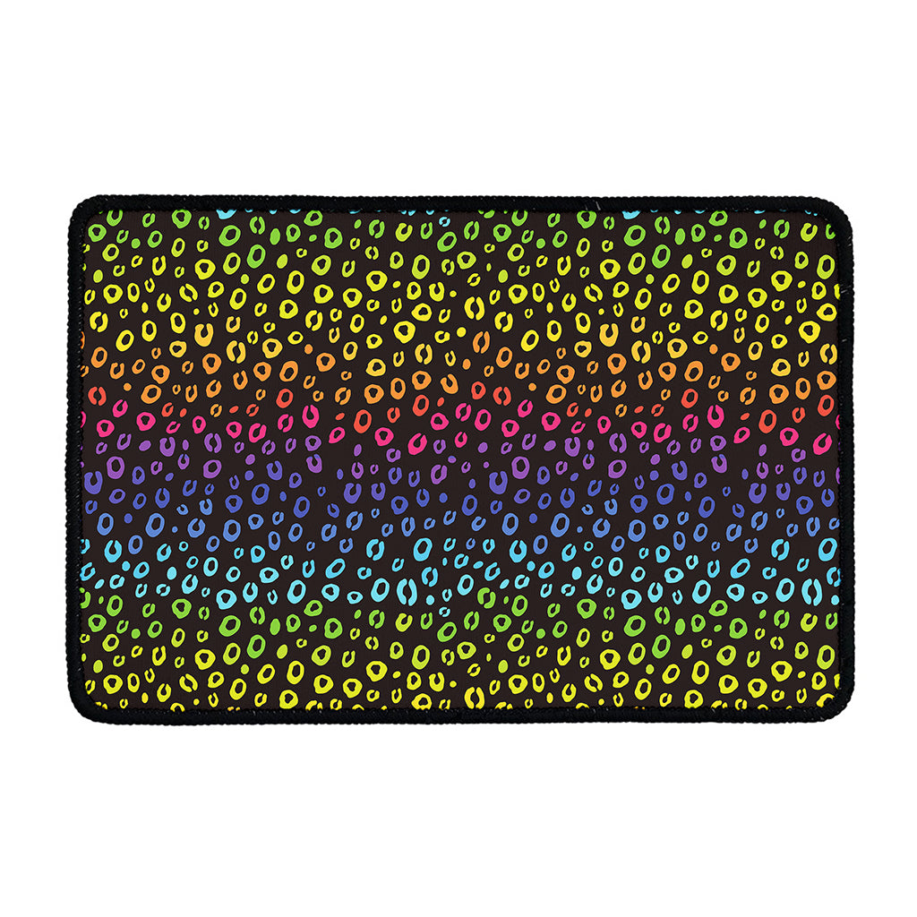 Rainbow Leopard Pattern Print Kitchen Mat