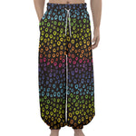 Rainbow Leopard Pattern Print Lantern Pants