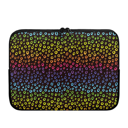 Rainbow Leopard Pattern Print Laptop Sleeve