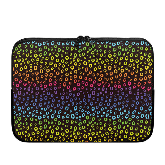 Rainbow Leopard Pattern Print Laptop Sleeve