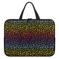 Rainbow Leopard Pattern Print Laptop Sleeve With Handle