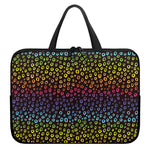 Rainbow Leopard Pattern Print Laptop Sleeve With Handle