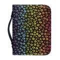 Rainbow Leopard Pattern Print Leather Bible Cover