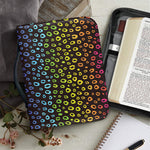 Rainbow Leopard Pattern Print Leather Bible Cover