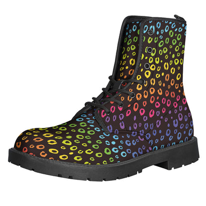 Rainbow Leopard Pattern Print Backpack