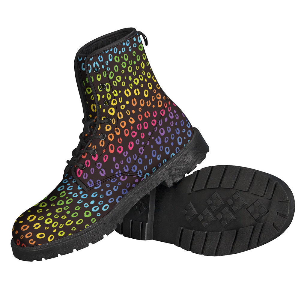 Rainbow Leopard Pattern Print Backpack