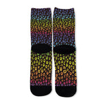 Rainbow Leopard Pattern Print Long Socks