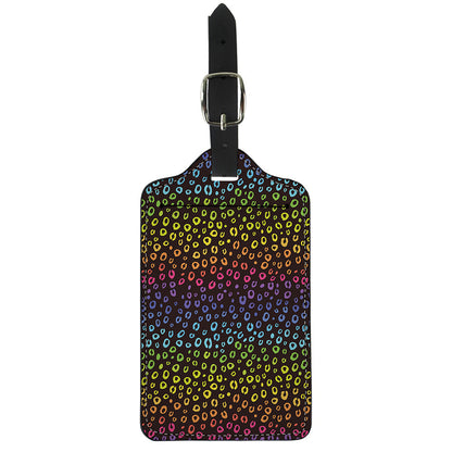 Rainbow Leopard Pattern Print Luggage Tag