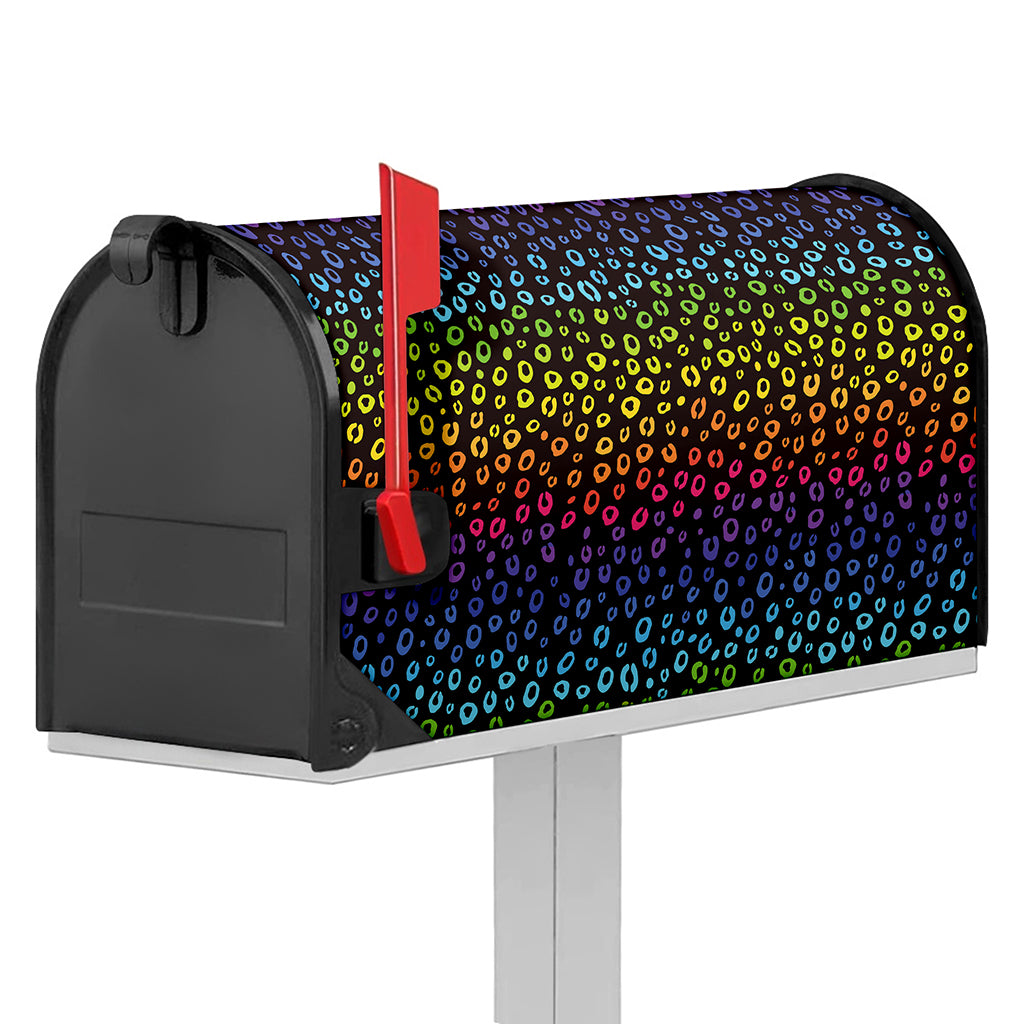 Rainbow Leopard Pattern Print Mailbox Cover