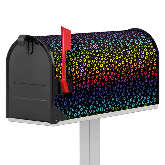 Rainbow Leopard Pattern Print Mailbox Cover