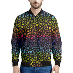 Rainbow Leopard Pattern Print Men's Bomber Jacket
