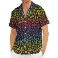 Rainbow Leopard Pattern Print Men's Deep V-Neck Shirt