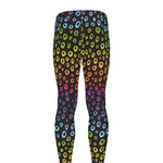Rainbow Leopard Pattern Print Men's leggings