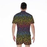 Rainbow Leopard Pattern Print Men's Rompers