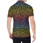 Rainbow Leopard Pattern Print Men's Shirt