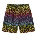 Rainbow Leopard Pattern Print Men's Swim Trunks