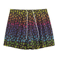 Rainbow Leopard Pattern Print Mesh Shorts