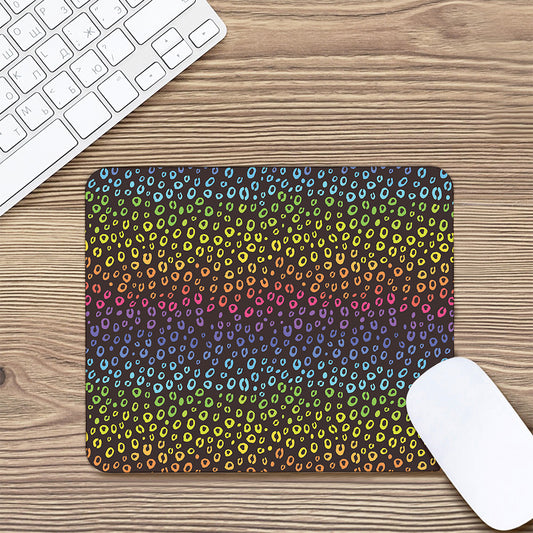 Rainbow Leopard Pattern Print Mouse Pad
