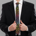 Rainbow Leopard Pattern Print Necktie