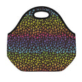 Rainbow Leopard Pattern Print Neoprene Lunch Bag