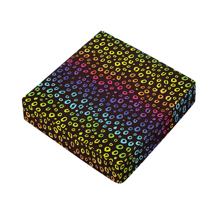 Rainbow Leopard Pattern Print Outdoor Seat Cushion Cover