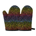 Rainbow Leopard Pattern Print Oven Mitts