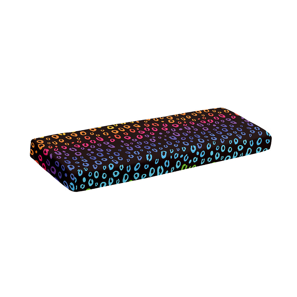 Rainbow Leopard Pattern Print Piano Keyboard Cover