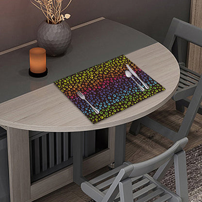 Rainbow Leopard Pattern Print Placemat