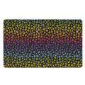 Rainbow Leopard Pattern Print Polyester Doormat