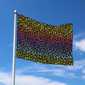Rainbow Leopard Pattern Print Polyester Flag