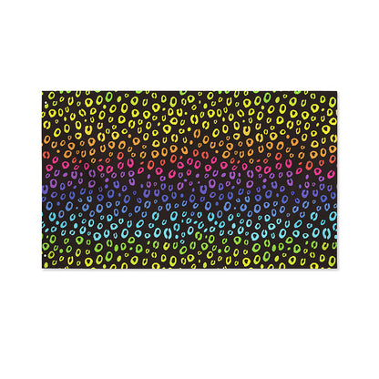 Rainbow Leopard Pattern Print Polyester Flag