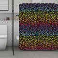 Rainbow Leopard Pattern Print Polyester Shower Curtain