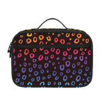 Rainbow Leopard Pattern Print Portable Lunch Bag