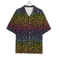 Rainbow Leopard Pattern Print Rayon Hawaiian Shirt