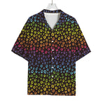 Rainbow Leopard Pattern Print Rayon Hawaiian Shirt