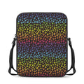Rainbow Leopard Pattern Print Rectangular Crossbody Bag